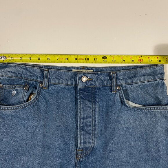Stussy 100% Cotton Medium Wash Baggy Fit Big Ol' Jeans blue men's size 36x31 - Picture 10 of 12